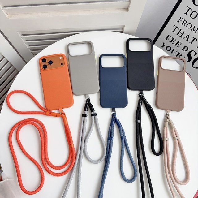 EHUIDE Magnetische Dual-Lanyard-Hülle für iPhone 17 Pro Max 16 15 14 13 12 11 Plus – Matt, stoßfest, mit Umhängekordel und Handschlaufe - Bild 1