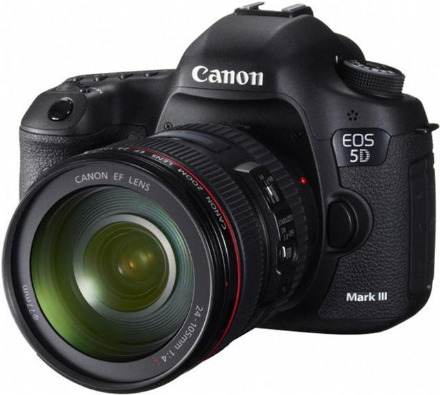 Canon EOS 5D Mark III Vollformat-Digitalkamera mit EF 24-105mm f/4L IS USM Zoomobjektiv in Schwarz - Bild 1