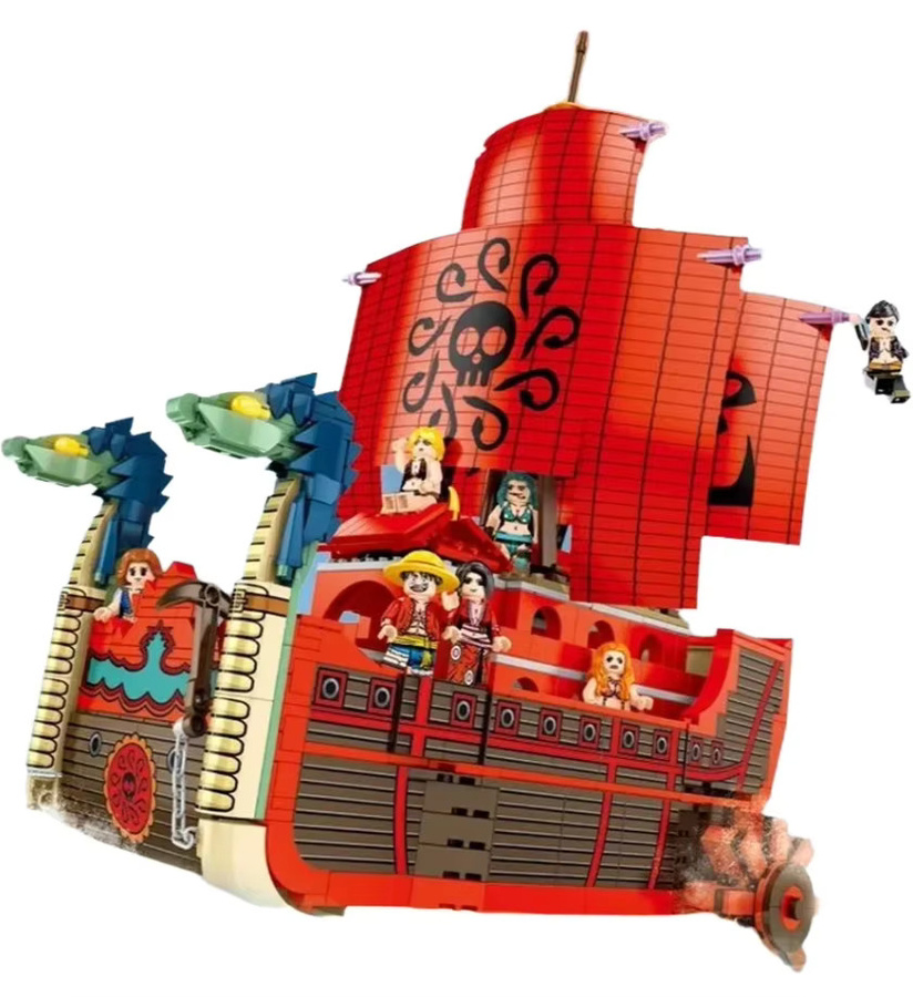 Hot Toys Rotes Tiermodell-Segelboot-Baustein-Spielzeug - Bild 2