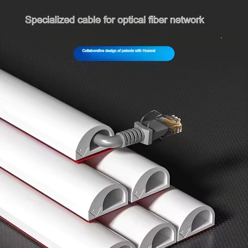 Selbstklebende PVC Kabelkanal-Wandhalterung zur Kabelverkleidung in Weiß - Bild 2
