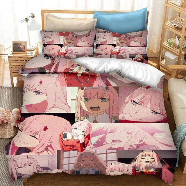 Bettwäsche-Set Darling in the Franxx mit Zero Two Motiv, 2-teilig aus Mikrofaser, Mehrfarbig, B/H: 70 x 133 cm - Bild 1