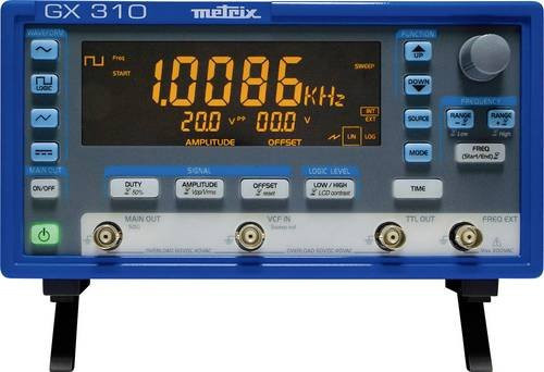 Metrix GX 310 Funktionsgenerator netzbetrieben 0,001Hz - 10MHz in Blau mit Sinus, Dreieck und Rechteck Wellenformen - Bild 1