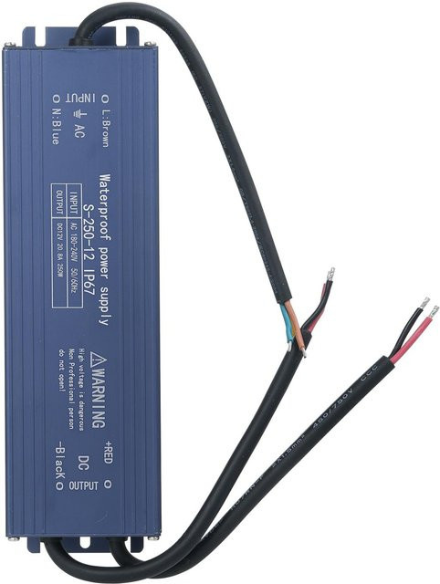 TOMTOP JMS IP67 Wasserdichter LED-Treiberschalter Netzteil Transformator Adapter AC 180V-240V auf DC 12V 400W Schwarz - Bild 1