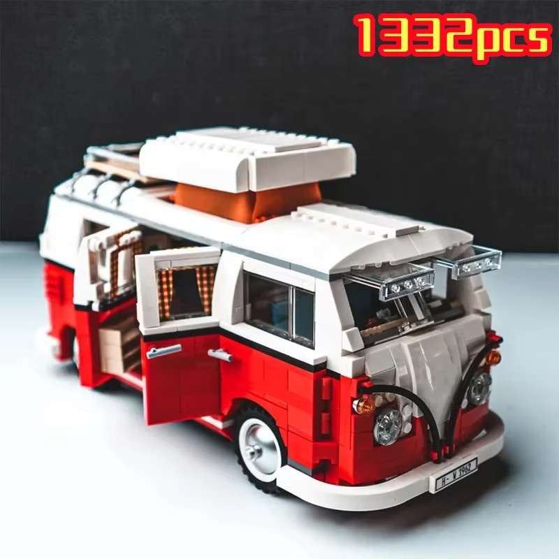 Potdemiel Technischer T1 Camper Van Bus, Fahrzeugmodell, 1332 Teile - Bild 2