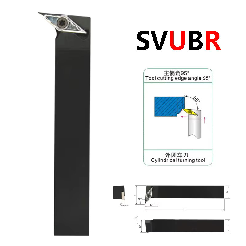 LIHAOPING Externer Drehwerkzeughalter SVJBR SVQBR SVUBR SVVBN SVQBL 2020K16 für CNC-Maschinen in Schwarz - Bild 2