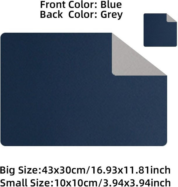 SZwatch Tischset aus Kunstleder blau, rechteckig und wasserdicht, B/T: 43 x 30 cm - Bild 1