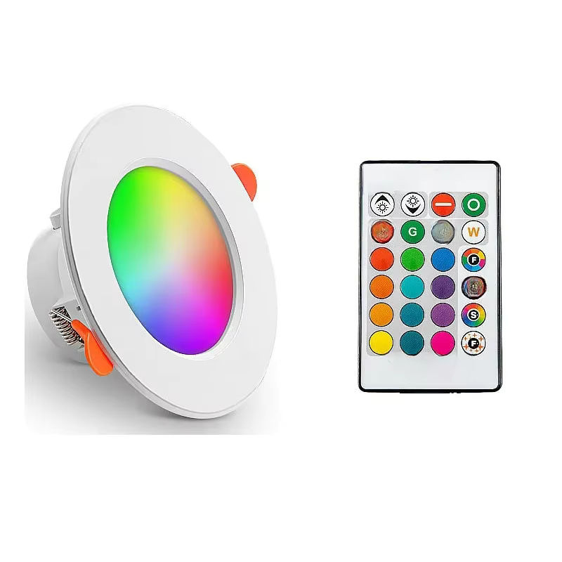 Tuya Bluetooth Smart LED Deckenleuchte Runde Einbaustrahler mit APP-Steuerung, RGBCW Farbwechsel und dimmbarer Funktion, Weiß - Bild 5