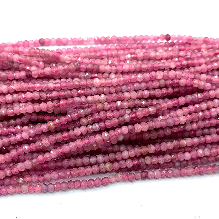 Veemake Turmalin, rosa, Rondelle, facettiert, Damen - Bild 3