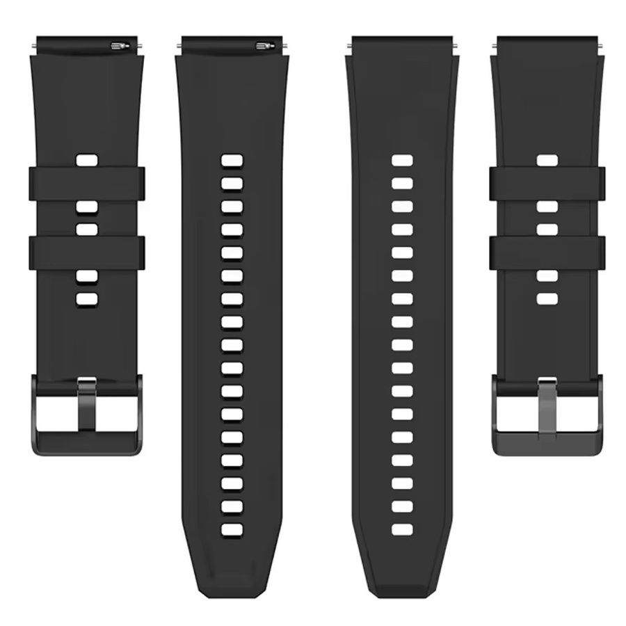 Uhrenarmband Silikon, Schwarz, Unisex, 22 mm - Bild 2