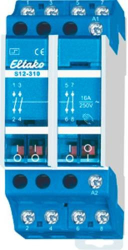 Eltako Stromstoßschalter S12-310-230V für Hutschiene, 3 Schließer und 1 Öffner, 16 A, 230 V/AC, Blau - Bild 1