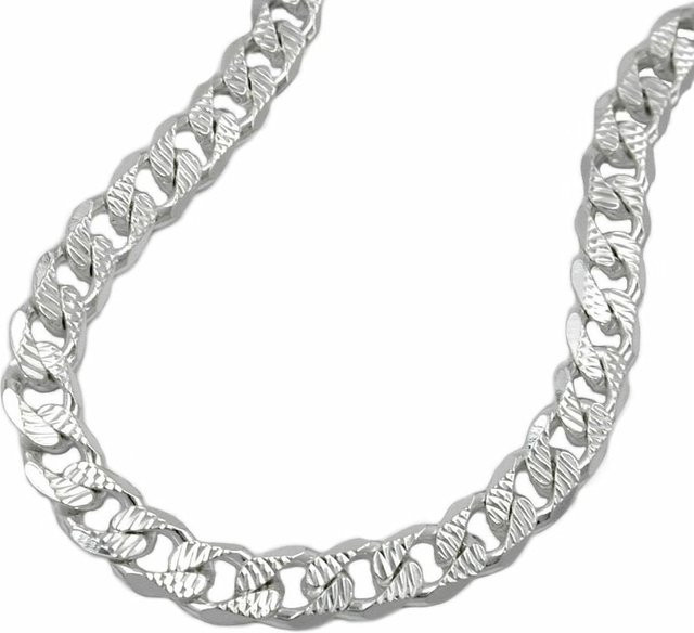 Gallay Armband, Panzerkette flach, 925 Silber, 5,6 mm, 21 cm, Herren - Bild 1