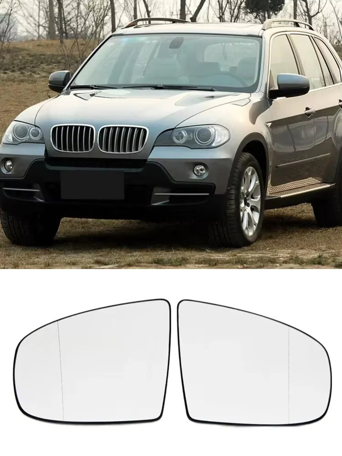 Beheiztes Seitenspiegelglas für BMW X5 E70 (2007–2013) und X6 E71 E72 (2008–2014), Farbe: Transparent - Bild 5