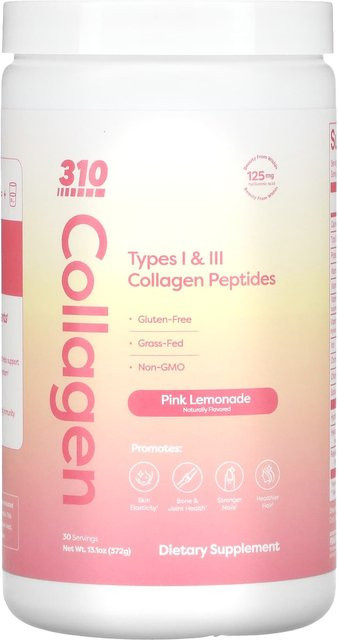 310 Nutrition Kollagen Typ I & III Kollagenpeptide, Pinke Limonade, 372 g - Bild 1