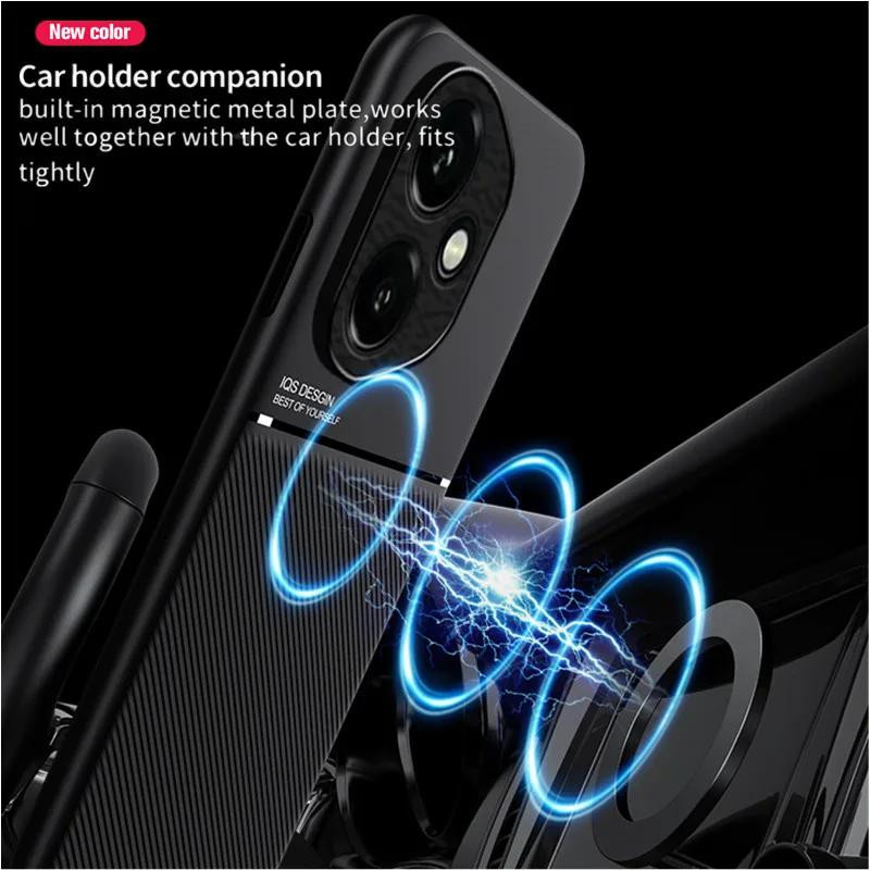Robuste Schutzhülle für Honor 400 und Honor 400 Pro 5G mit eingebautem magnetischem Autohalter in Schwarz - Bild 1