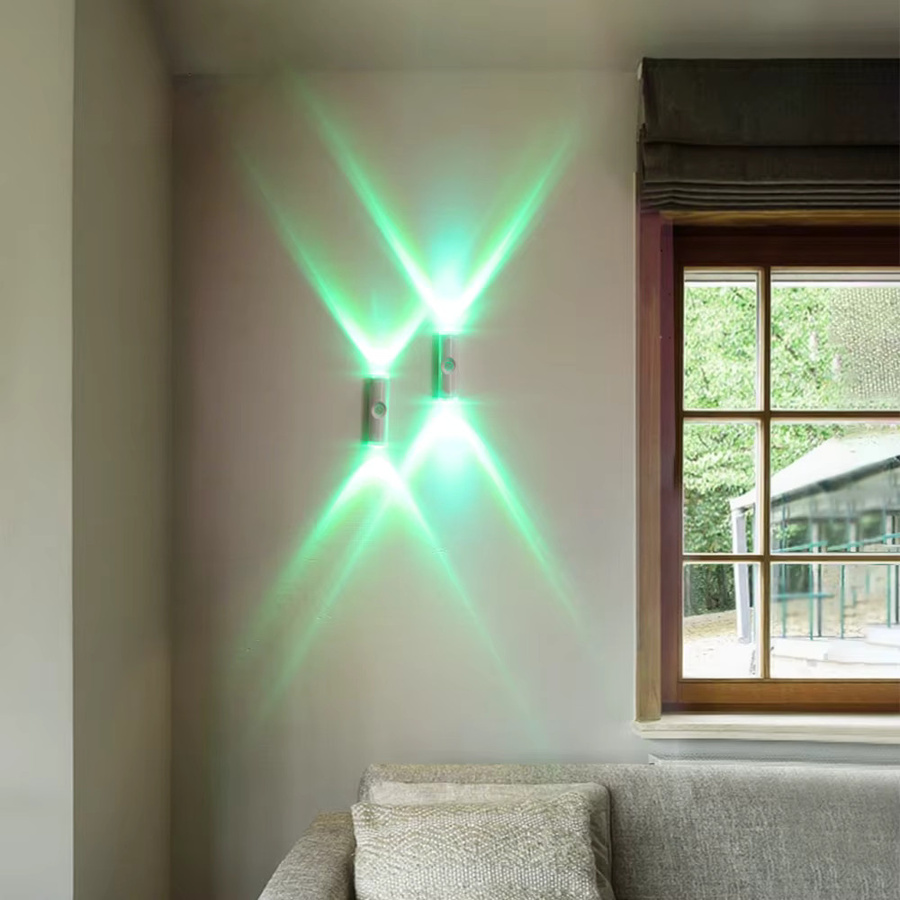 PARKSON RGB LED Nachtlicht mit Bewegungssensor, USB aufladbare Wandlampe für Schlafzimmer und Schrank, Multicolor und Weiß - Bild 5