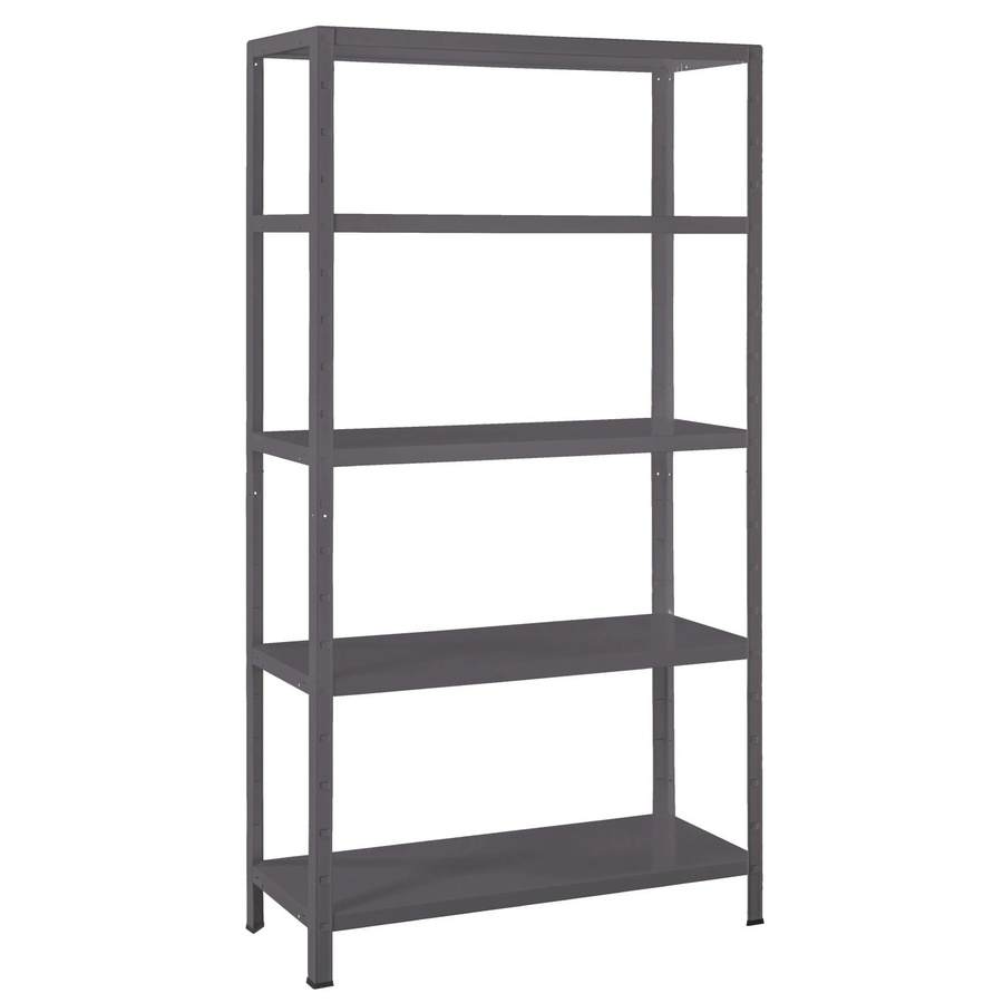 SCHULTE REGALWELT Stecksystem-Grundregal aus Metall in Schwarz, B/T/H: 100 x 45 x 190 cm - Bild 2