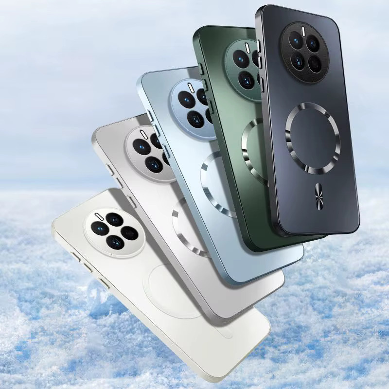 AG Magnetische Silikonhülle für Huawei Mate 80 Pro Max 70 Air 60 50 40 30 Pro, Stoßfeste Schutzhülle mit hartem PC-Kern, Schwarz - Bild 2