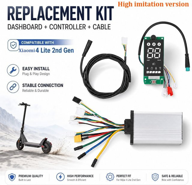Xiaomi Controller Instrument Kommunikationskabel-Set für E-Scooter 4Lite 2. Generation Klon-Version Ersatzzubehör - Bild 1