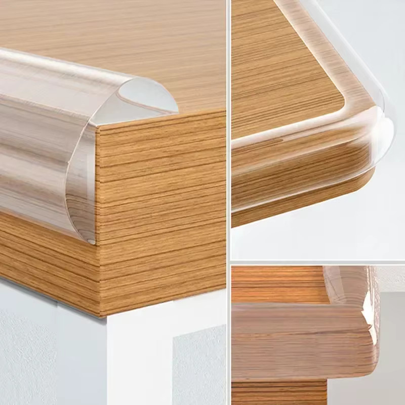 XUNYI Transparenter PVC-Baby-Schutzstreifen mit doppelseitigem Klebeband als Kindersicherungs-Set für Tischkanten und Möbelecken - Bild 2