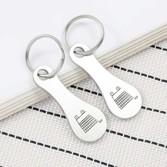 DUTRIEUX Schlüsselanhänger Edelstahl, Einkaufswagen, Unisex - Bild 1