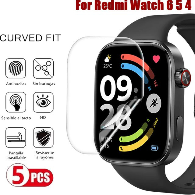 Xiaomi Hydrogel Film für Redmi Uhr 6 5 4, Silikon, transparent - Bild 1