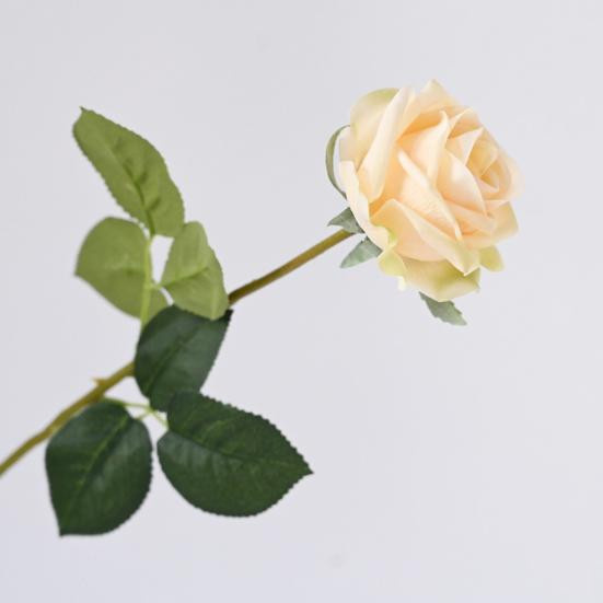 Aunel Kunstrose aus Seide in Dunkelviolett als realistischer langstieliger Rosenstrauß für deine Tischdekoration bei Hochzeiten und Partys - Bild 1