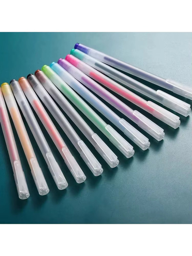 Mehrfarbiger Kugelschreiber mit 12 Farben und 0,5 mm Stiftspitze für Studenten und zum Zeichnen - Bild 5