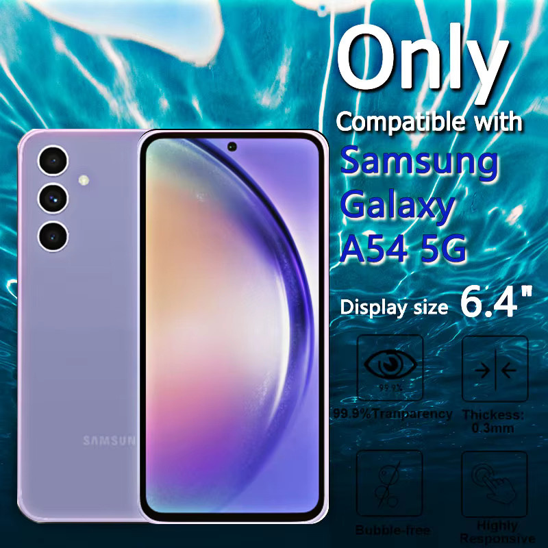 Samsung Galaxy A54 5G Displayschutzfolie aus gehärtetem Glas, 1–4 Stück, transparent - Bild 4