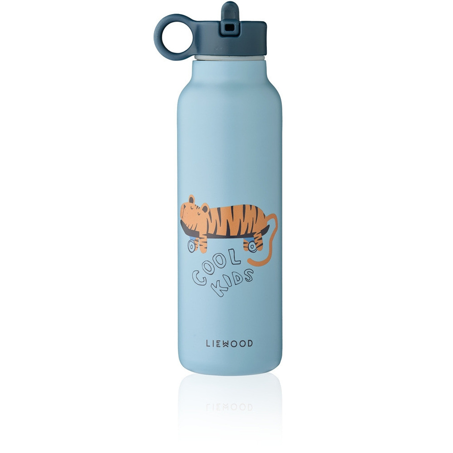 Liewood Falk Wasserflasche in Blue mit Tiger-Motiv, 500 ml - Bild 1