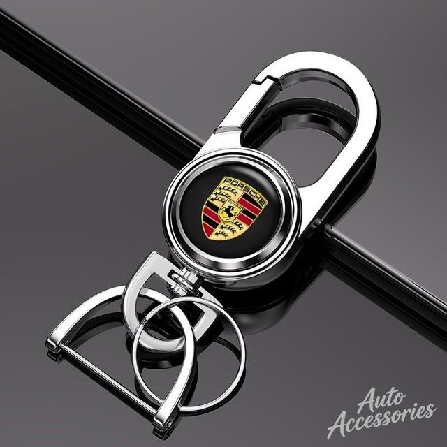 Porsche Schlüsselanhänger Metall, Silber, Unisex - Bild 1