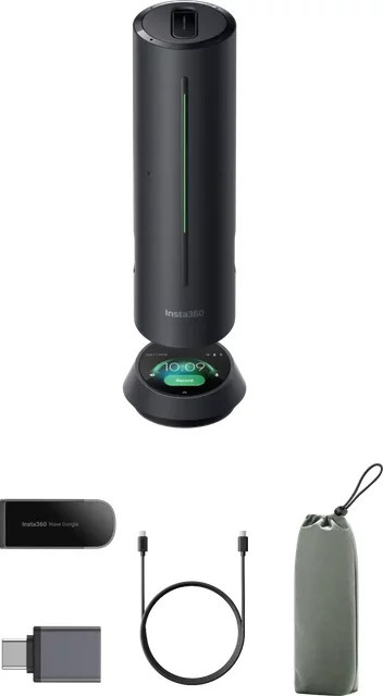 Insta360 Wave Speakerphone Konferenzmikrofon in Black mit Bluetooth und USB-C Anschluss - Bild 1