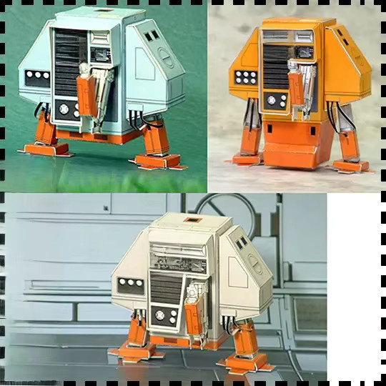 Silent Running Robot Drone Dewey Huey Louie, DIY Handwerk Papier Modell Kit, Puzzles - Bild 3