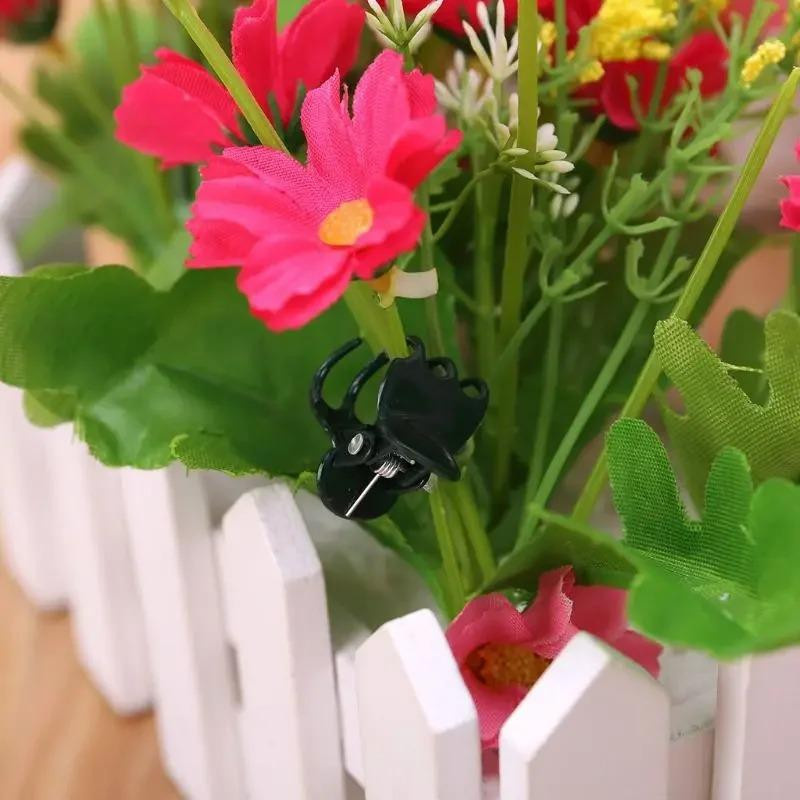100 Stück Pflanzenklammern aus Kunststoff von Yiran Furniture zur Unterstützung von Orchideen, Gemüse, Weinreben und Blumen - Bild 3