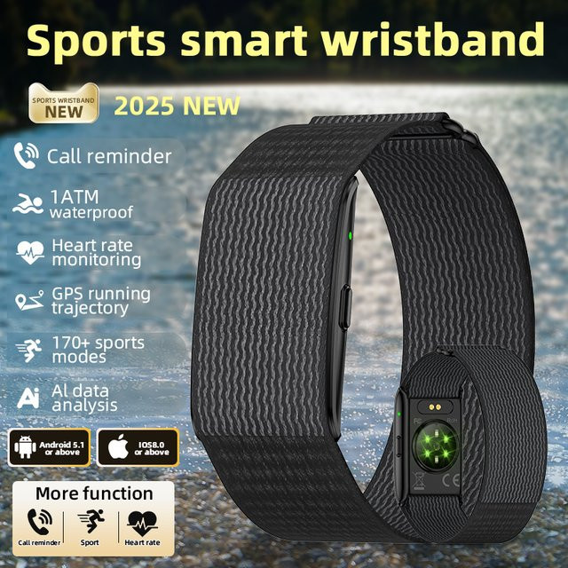 LIGE Smartwatch für Männer in Schwarz mit GPS, Herzfrequenzmessung und Blutsauerstoff-Sensor (SpO2) - Bild 1