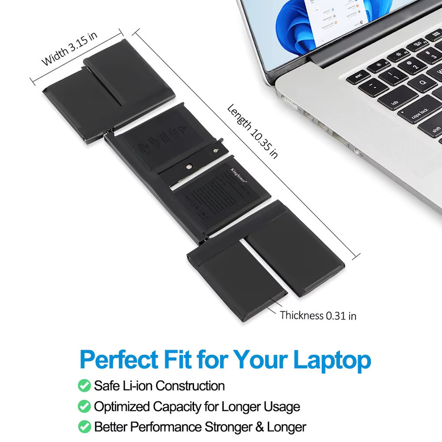 KingSener A2519 Laptop-Akku für Apple MacBook Pro 14 Zoll M1 Retina 2021, Farbe: Schwarz - Bild 3