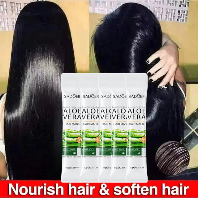 SADOER Haarmaske Aloe Vera, für krauses und strapaziertes Haar, Unisex - Bild 1