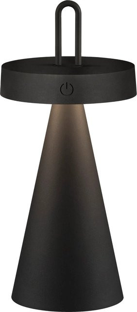 Just Light Alwa LED-Akku-Tischleuchte Schwarz, dimmbar, Höhe: 28,9 cm, Durchmesser: 12,8 cm - Bild 1