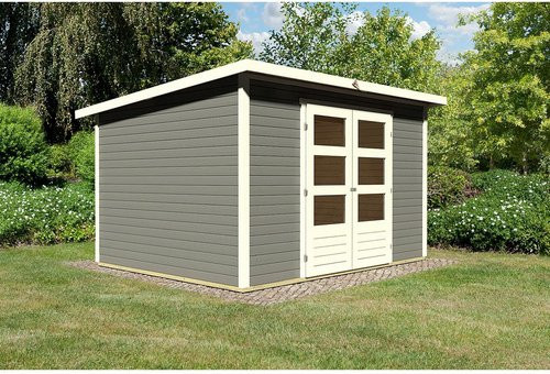 Karibu Gartenhaus Stockach 5 aus Holz in Grau, B/H/T: 305 x 197 x 246 cm - Bild 1