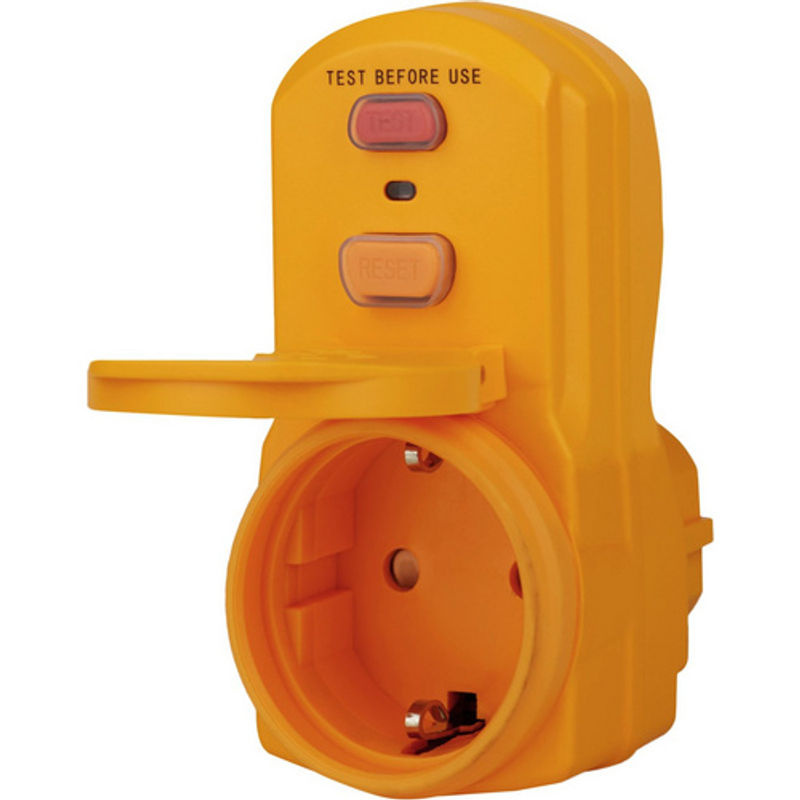 Brennenstuhl Personenschutz-Adapter BDI-A 2 30, Gelb, IP54, B/T/H: 5,0 x 10,5 x 9,5 cm - Bild 4