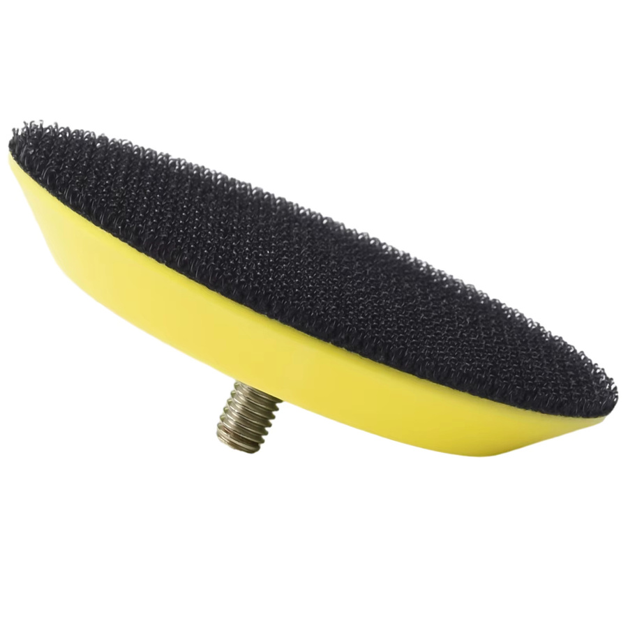 Vibratite 5er Set Gummi Stützteller für Luftschleifer mit M6 Gewinde, Gelb, Durchmesser: 75 mm - Bild 2