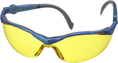 Connex Schutzbrille aus Kunststoff mit gelber Tönung in Gelb-Blau nach EN 166 - Bild 1
