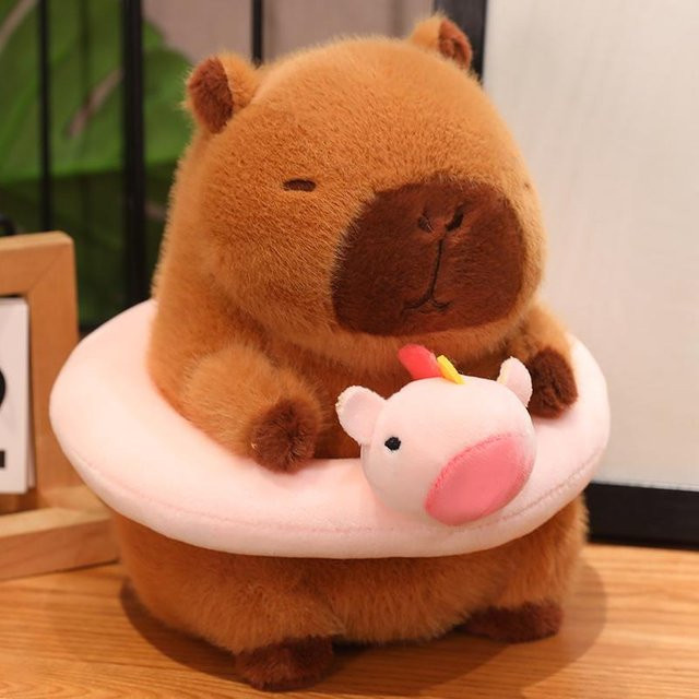 Yiran toy Hamburger Capybara Plüschtier, Kissen, 22cm - Bild 1