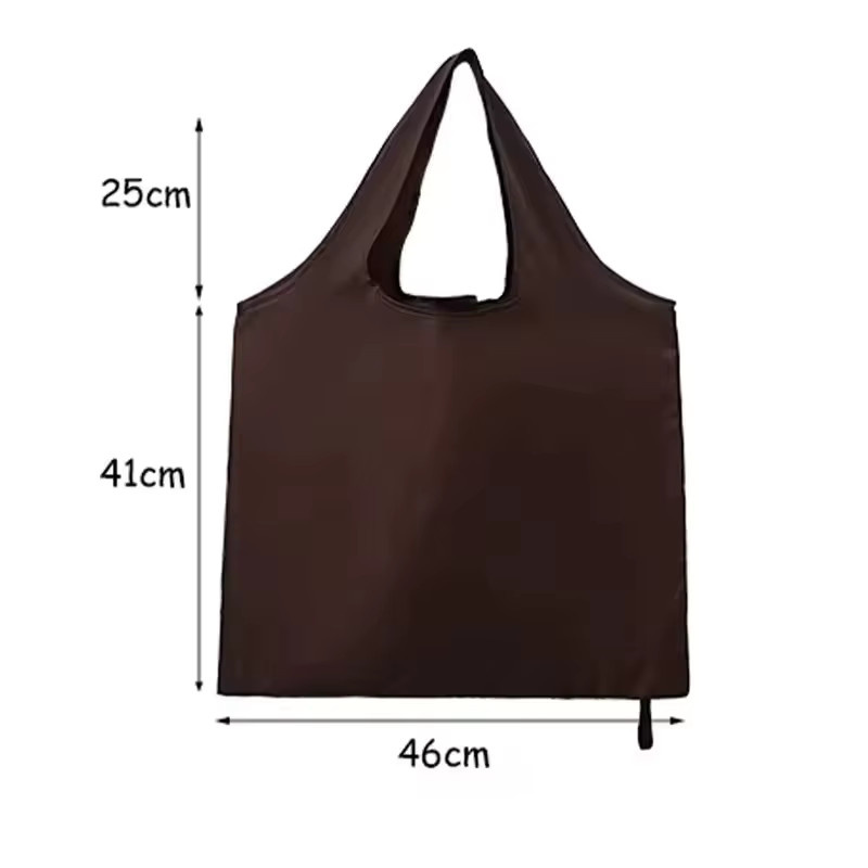 5er Set faltbare Einkaufstaschen von KindFuny in Braun aus Polyester für Lebensmittel und Reisen - Bild 5
