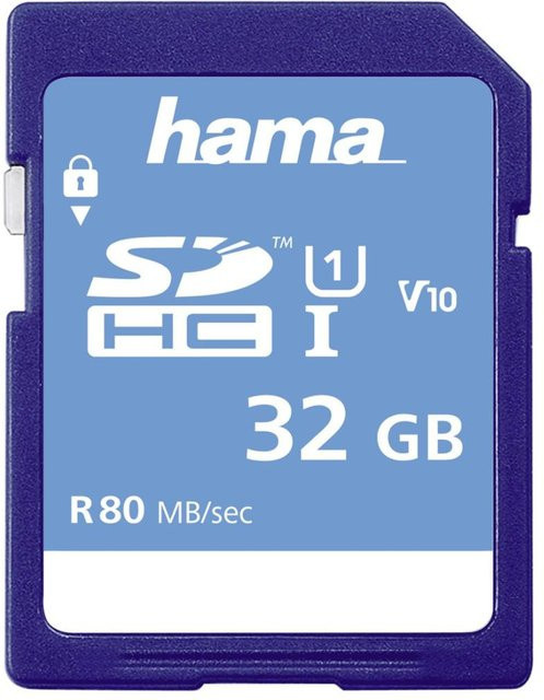 Hama SDHC Speicherkarte Class 10 UHS-I 32GB Blau 80MB/s - Bild 1