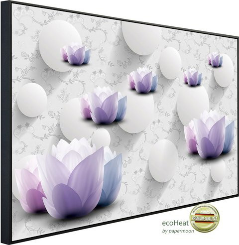 papermoon EcoHeat Infrarotheizung mit Blumenmuster in Bunt und Matt-Effekt mit App-Steuerung und Überhitzungsschutz - Bild 1