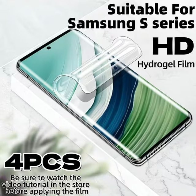 Vollflächige Hydrogel-Displayschutzfolie für Samsung Galaxy S26 Ultra, S26 Plus, S25 FE, S22 Ultra, A56 5G, A55, A35, A36, A26, A17, A16 in Transparent (2-4 Stück) - Bild 1