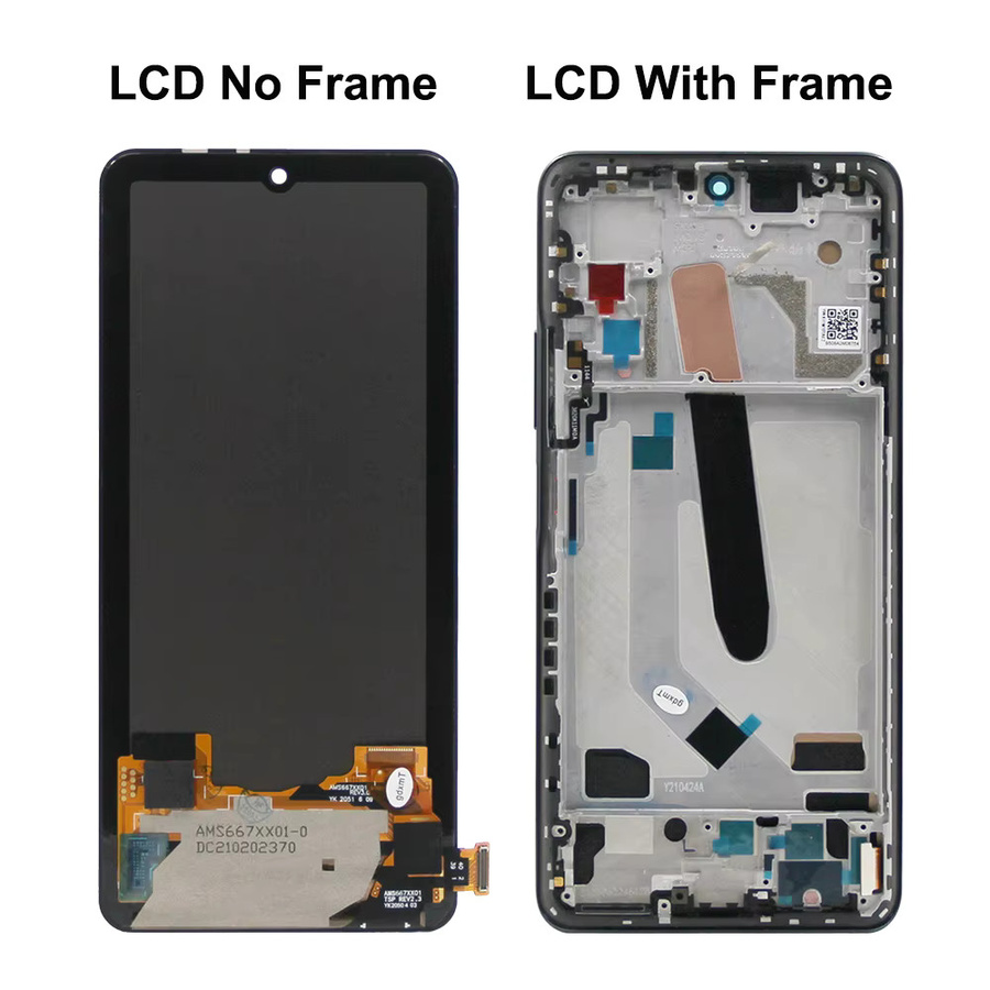 Xiaomi Poco F3 M2012K11AG AMOLED Display Ersatz mit Rahmen in Schwarz, 6,67 Zoll Digitaler Touchscreen LCD Ersatz - Bild 1