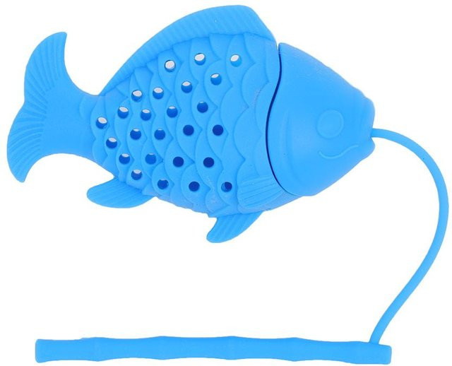 DIYelecs Teefilter in Fischform aus lebensmittelechtem Silikon in Blau - Bild 1