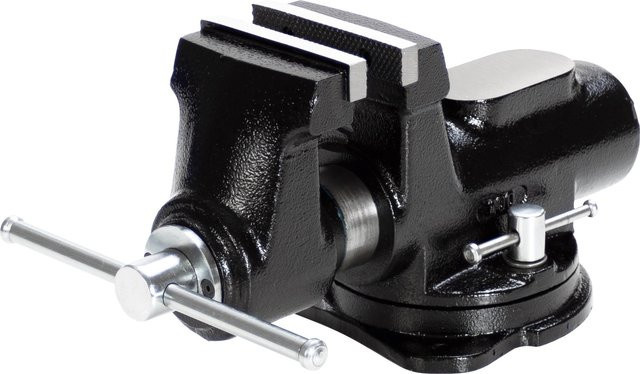 LUX-TOOLS Schraubstock SST-100 D Comfort aus Gusseisen in Schwarz - Bild 1