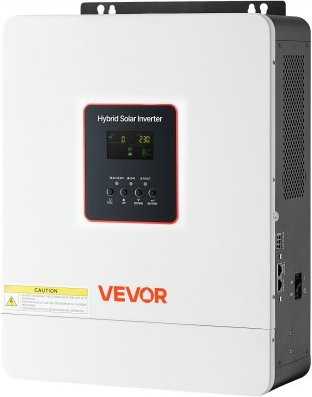 VEVOR Hybrid-Wechselrichter 4000 W, 24V DC auf 230V AC, einphasig, mit integriertem 120A MPPT-Solarladeregler und WLAN-Modul, weiß - Bild 1